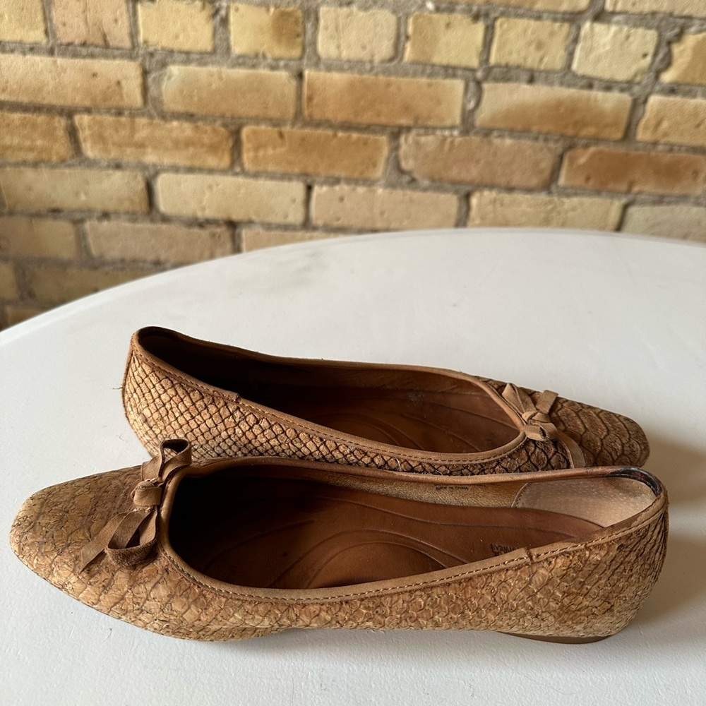 Born leather brown flats